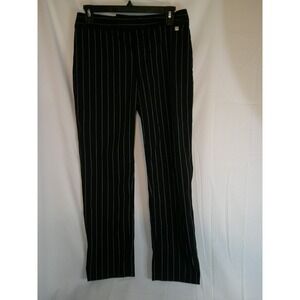 Chaps Ankle Pants Women's Size 6 Black‎ White Pinstripe Career Casual